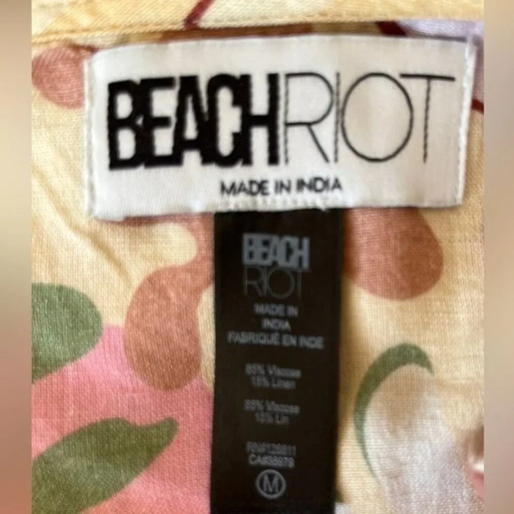 Beach Riot Maxi Linen Weston Dress in Desert Succulent - Size Medium - Picture 8 of 8
